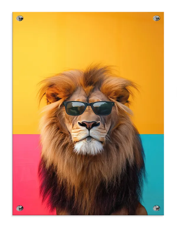 Lion With Sunglasses No1 Plakat