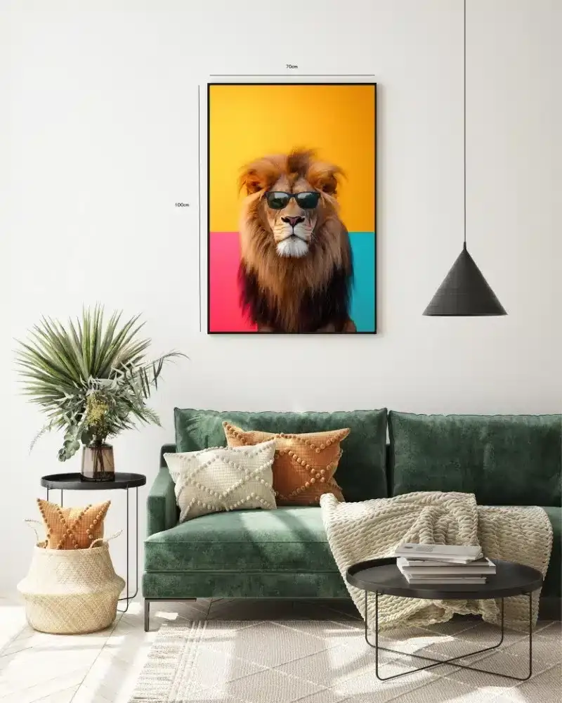 Lion With Sunglasses No1 Plakat