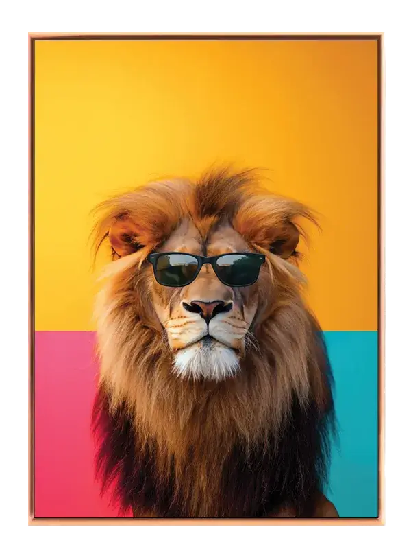 Lion With Sunglasses No1 Plakat