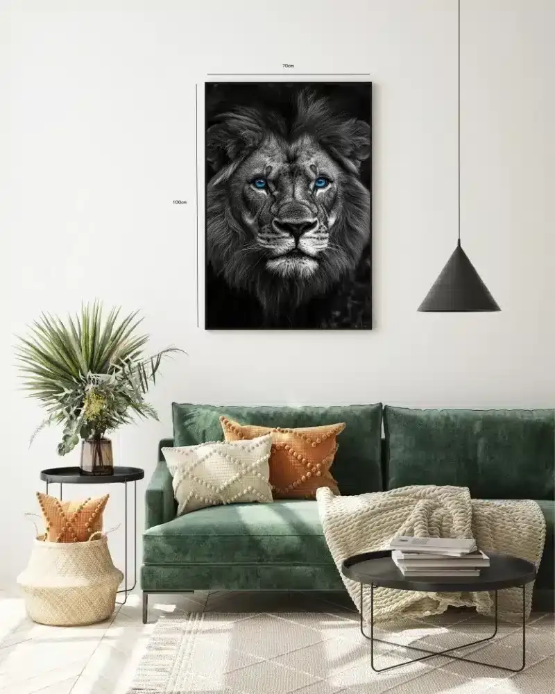 Lion Blue Plakat