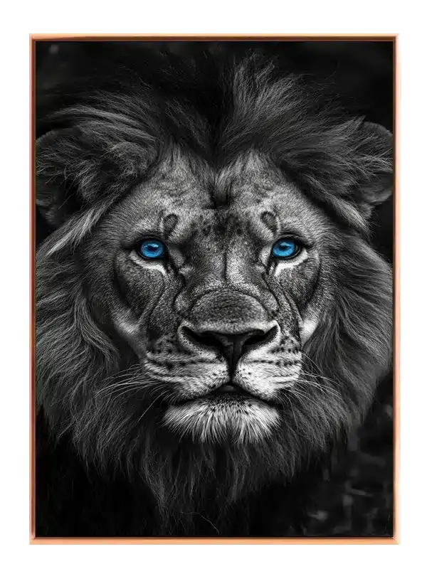 Lion Blue Plakat