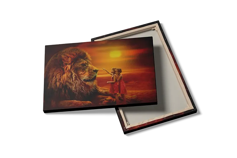 Lion With Children Plakat