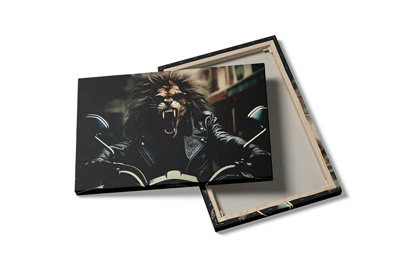 Lion On Motorcycle Plakat