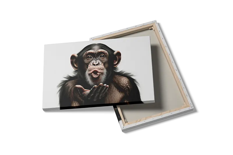 Chimpanzee Blowing Kiss Plakat