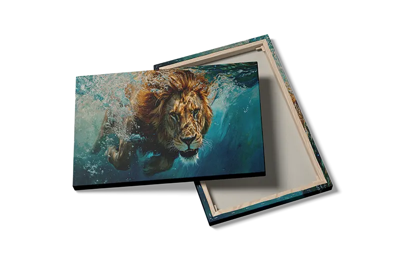 Swimming Lion Plakat