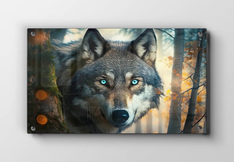 Wolf In Forest Plakat