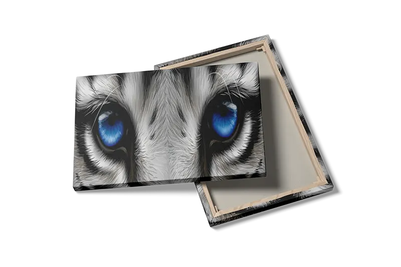 White Tiger Eyes Plakat