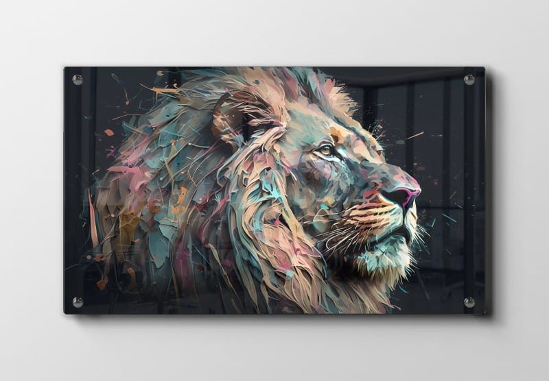 Lion Colorful Portrait Plakat