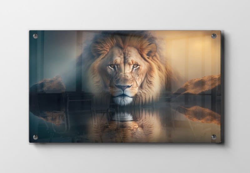 Lion Reflection Plakat