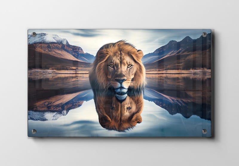 Lion Mountain Reflection Plakat