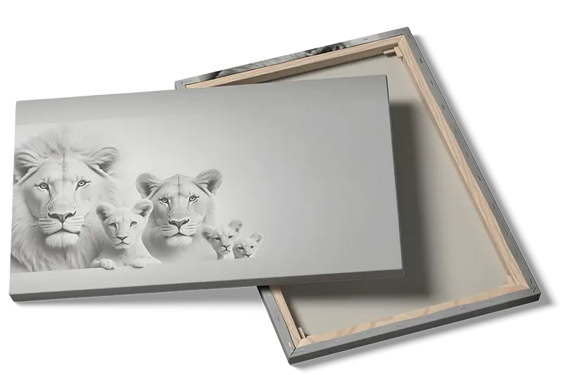 White Lion Family Plakat