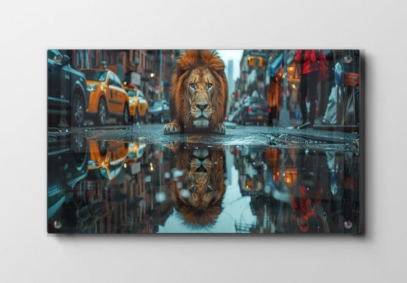 Lion Urban Reflection Plakat