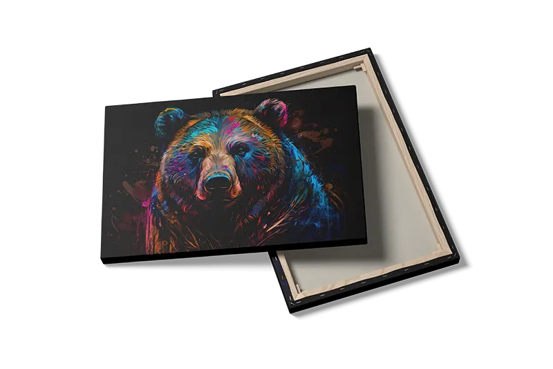 Colorful Brown Bear Plakat