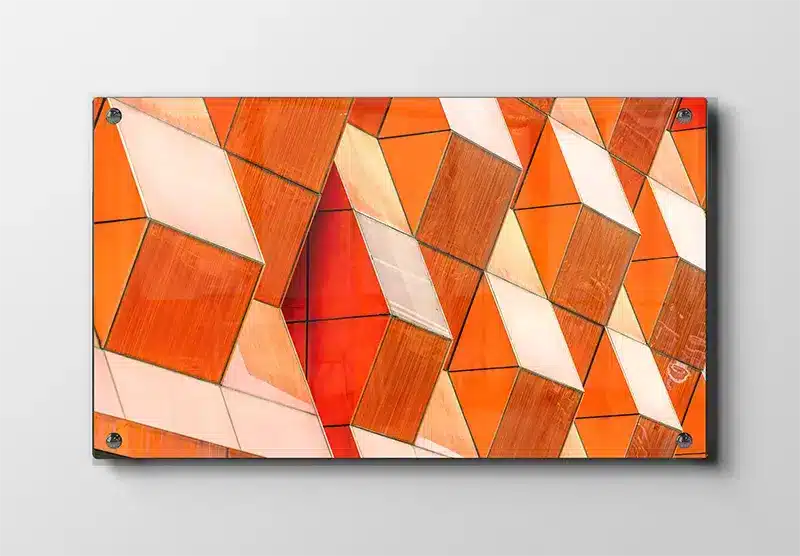 Geometrisk Farvespil i Orange