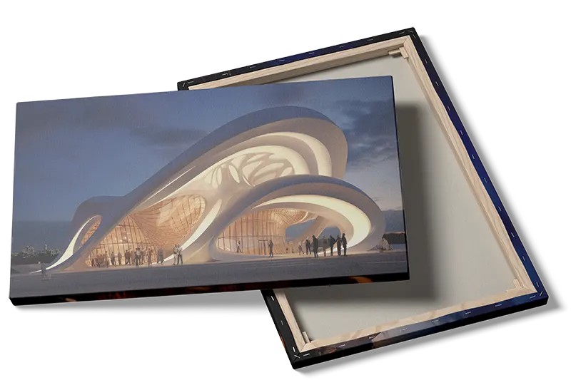 Futuristisk Arkitektur i Aftenlys