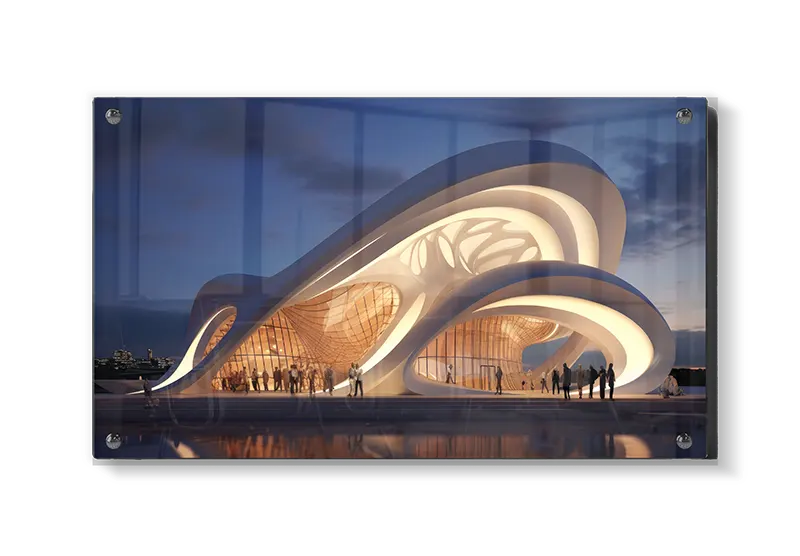 Futuristisk Arkitektur i Aftenlys