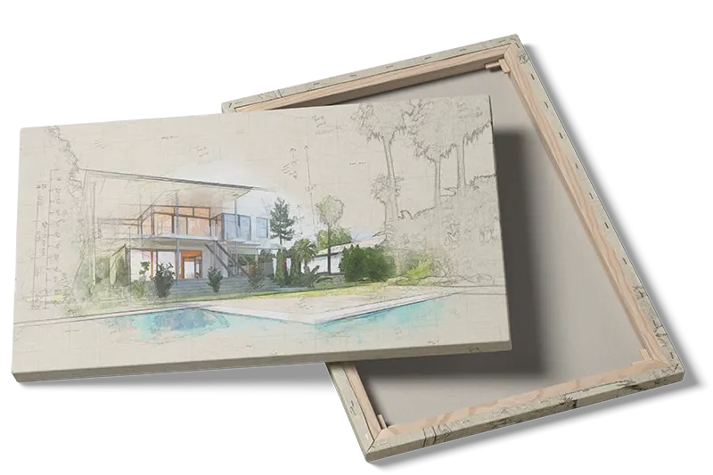 Moderne Arkitektur i Akvarel