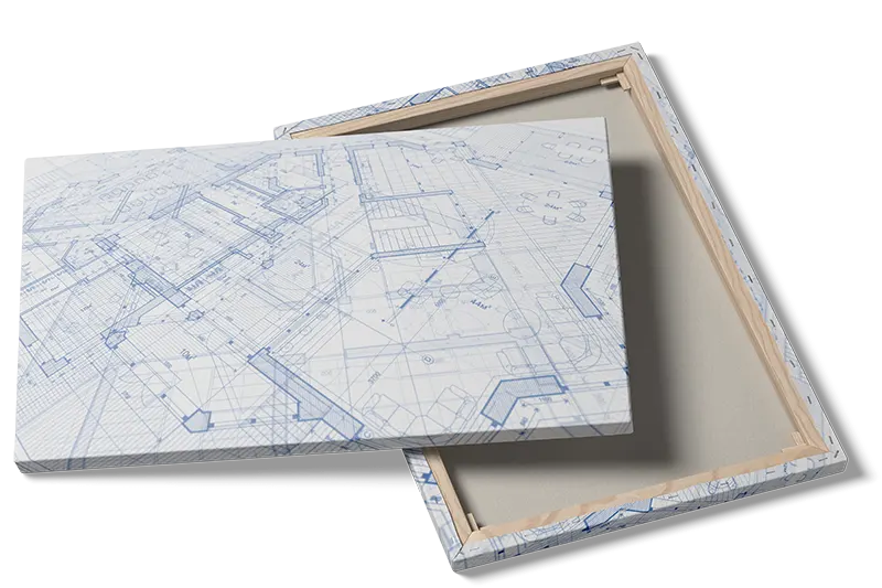 Arkitektonisk Blåtryk Kunstplakat