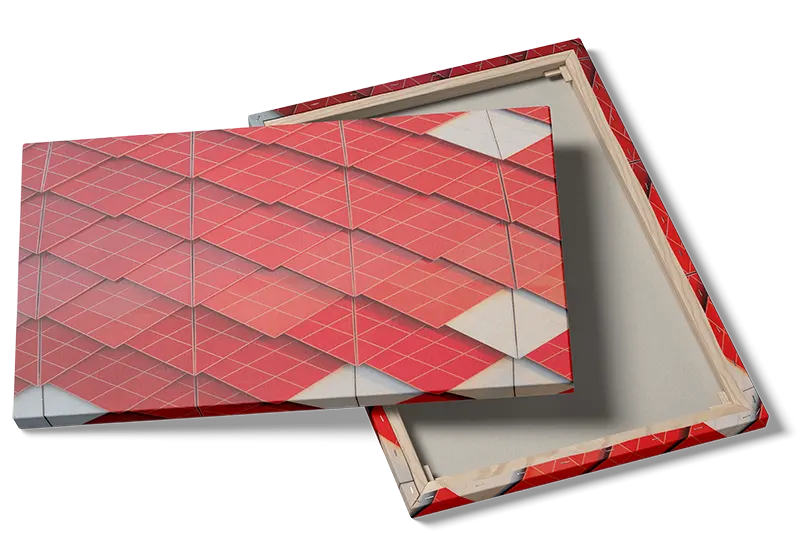 Geometrisk Rød Harmoni Plakat