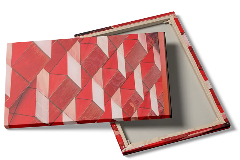 Geometrisk Rød Kunstplakat