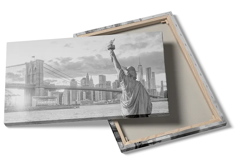 Frihedsgudinden ved Brooklyn Bridge
