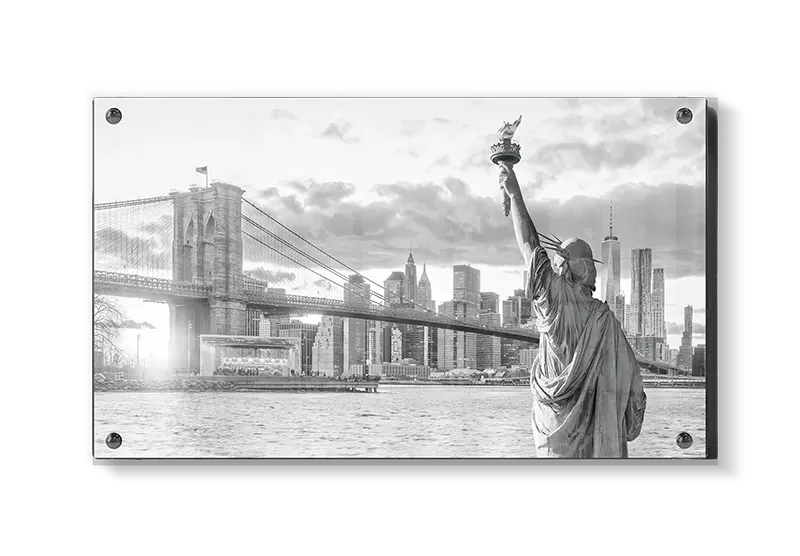 Frihedsgudinden ved Brooklyn Bridge