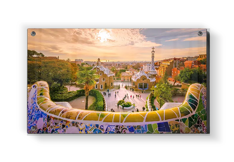 Sunset Over Colorful Architecture