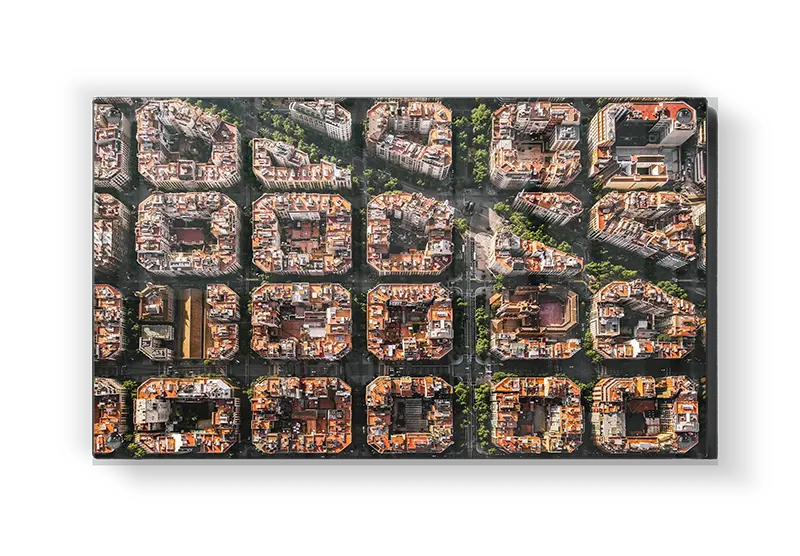 Aerial View Urban Grid