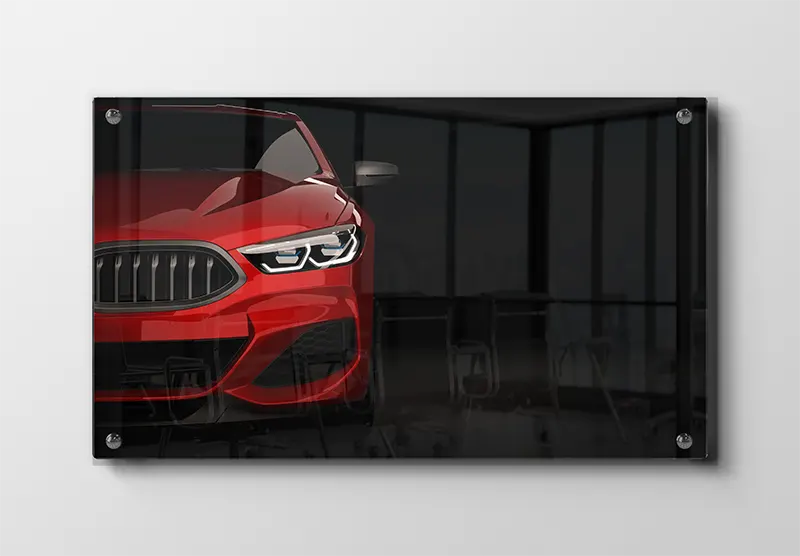 Rød BMW Forfra
