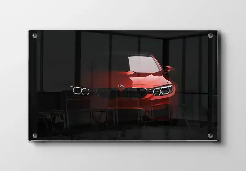 BMW Rød Sports Sedan