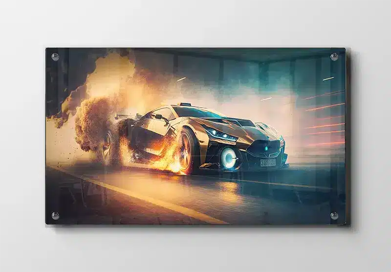 Futuristisk Racercar Plakat