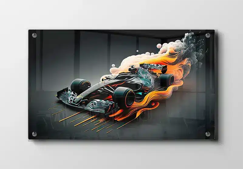 Dynamisk Racerbil Kunst