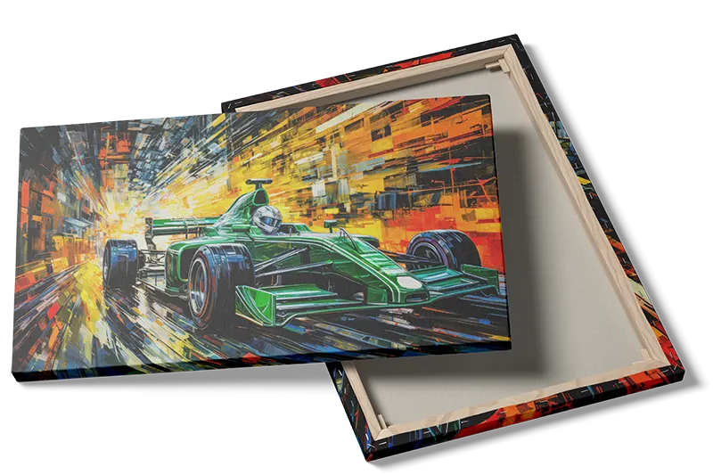 Grøn Formel Racercar