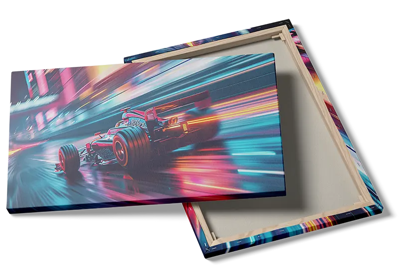 Neon Formel Racer Plakat