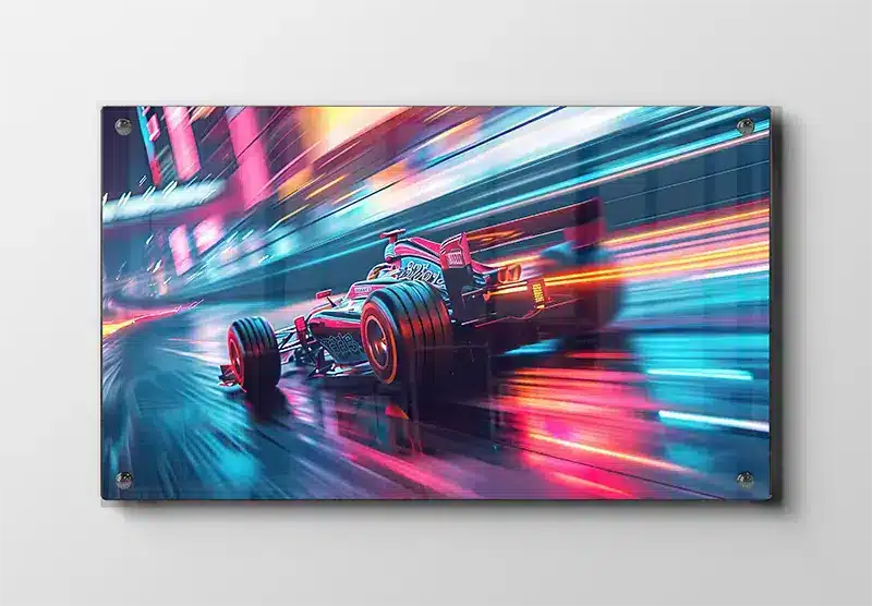 Neon Formel Racer Plakat