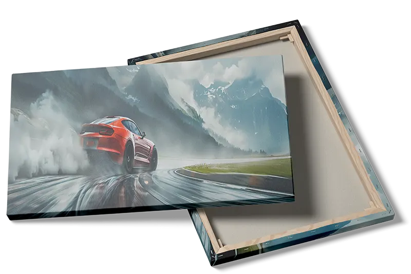 Rød Sportsvogn Drifting