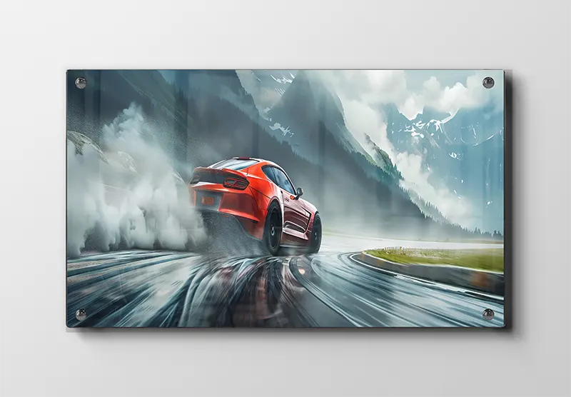 Rød Sportsvogn Drifting