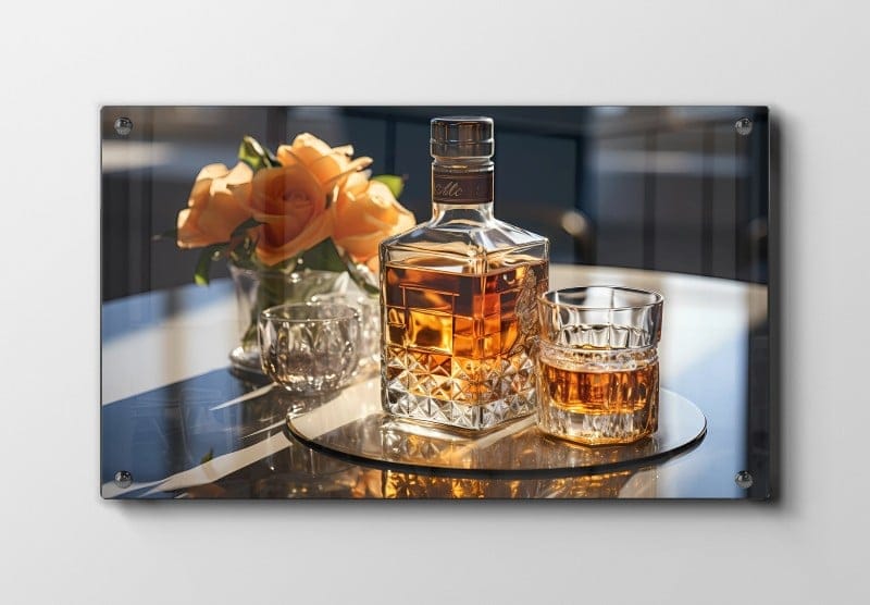 Whiskey Karaffel Med Glas No 1 Plakat