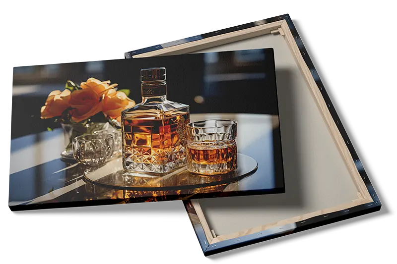 Whiskey Karaffel Med Glas No 1 Plakat