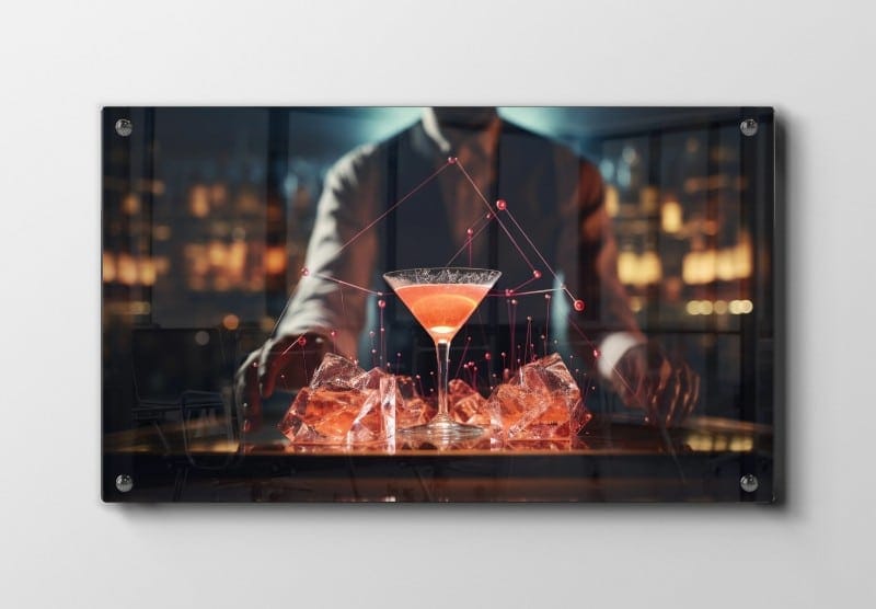 Elegant Cocktail På Bar Plakat