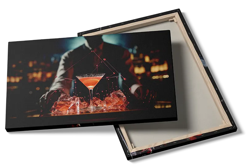 Elegant Cocktail På Bar Plakat