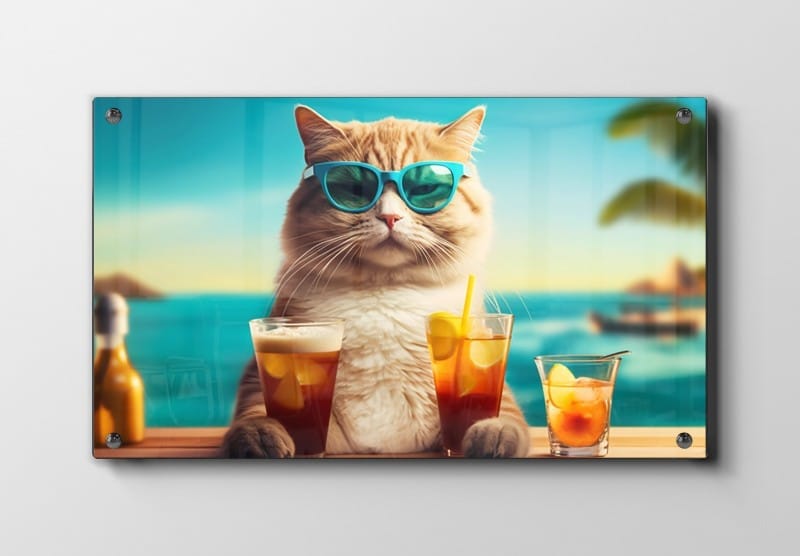 Kat Med Cocktails Plakat