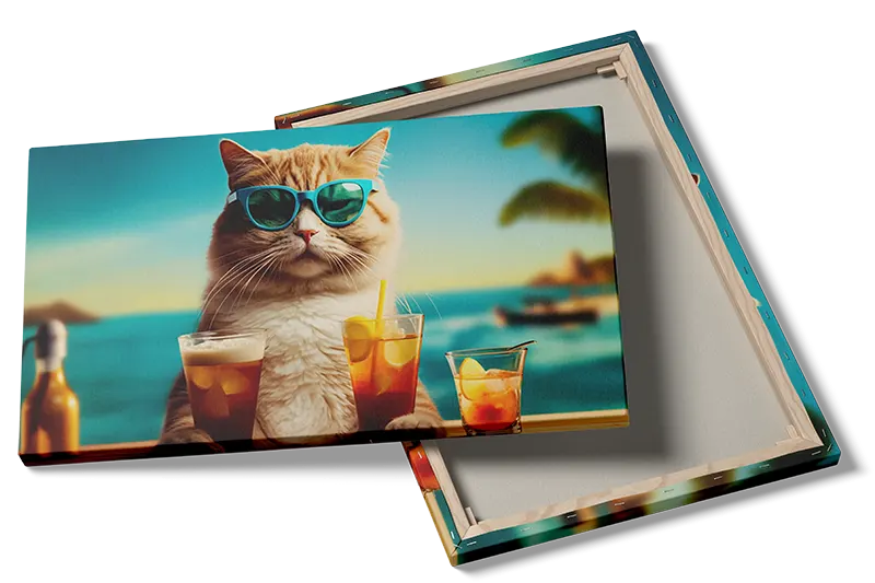 Kat Med Cocktails Plakat