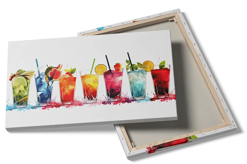 Farverige Cocktailglas Plakat