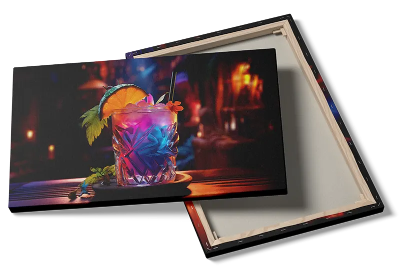 Farverig Cocktail I Glas Plakat