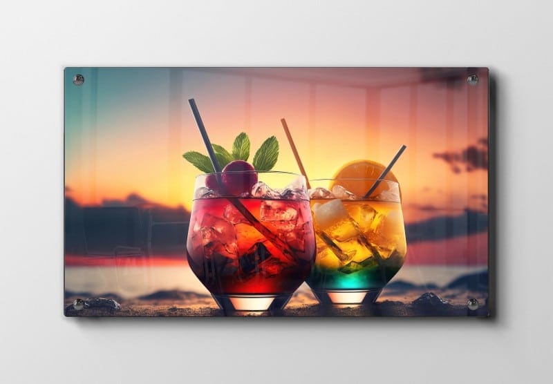Cocktailer I Solnedgang Plakat
