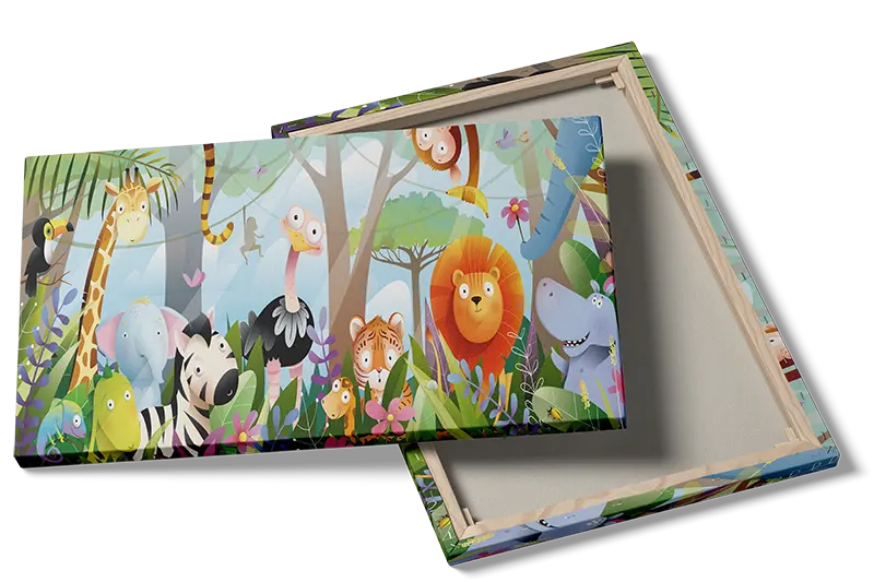 Playful Jungle Animal Friends Plakat