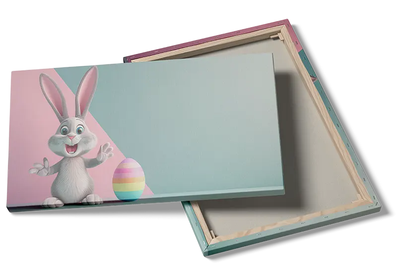 Playful Bunny And Rainbow Egg Plakat
