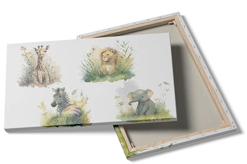 Gentle Safari Baby Animals Plakat