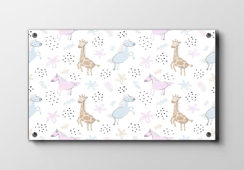 Gentle Pastel Safari Friends Plakat